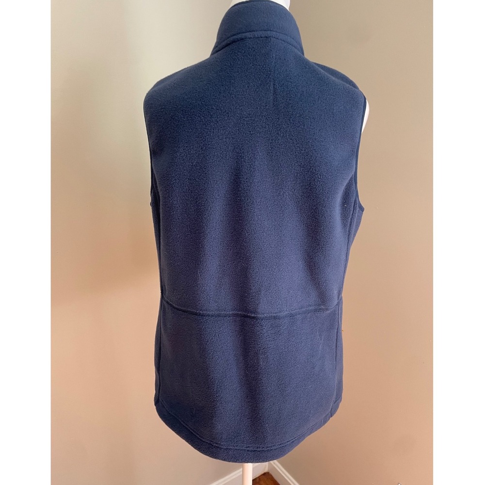 L.L. Bean Women M Fleece Vest Navy Blue Zip Mariners Club‎ Logo Boat Gorpcore * - Picture 4 of 14